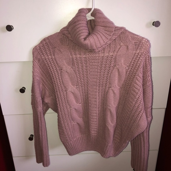 Crop Knitted Turtleneck - Blush - Picture 1 of 1